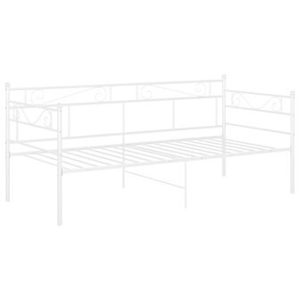 Slaapbankframe metaal wit 90x200 cm 3