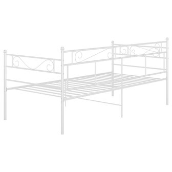 Slaapbankframe metaal wit 90x200 cm 5