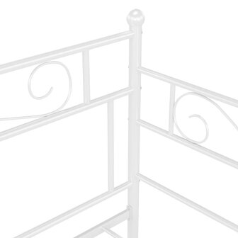 Slaapbankframe metaal wit 90x200 cm 7