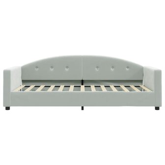 Slaapbank 90x200 cm fluweel lichtgrijs 3