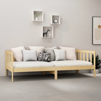 Slaapbank massief grenenhout 90x200 cm 3