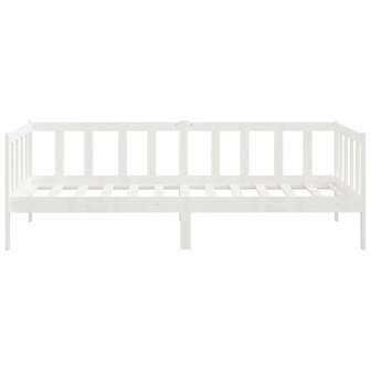 Bedbank massief grenenhout wit 90x200 cm 6