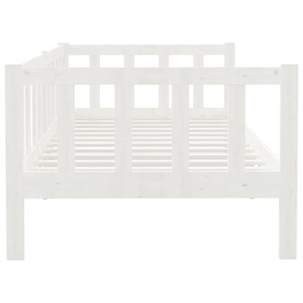 Bedbank massief grenenhout wit 90x200 cm 7