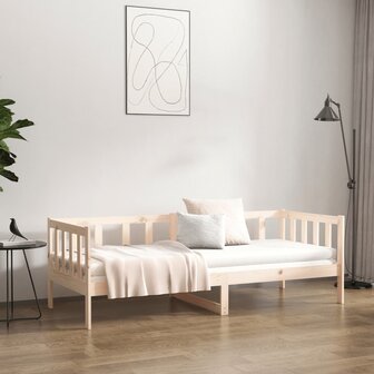 Slaapbank zonder matras 90x190 cm massief grenenhout 4