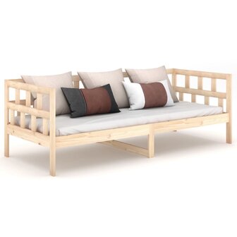 Slaapbank massief grenenhout 90x200 cm 2