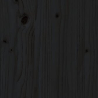 Slaapbank massief grenenhout zwart 90x190 cm 9