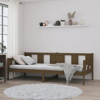 Slaapbank massief grenenhout honingbruin 90x200 cm 4
