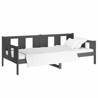 Slaapbank massief grenenhout grijs 80x200 cm 3