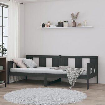 Slaapbank massief grenenhout grijs 80x200 cm 4