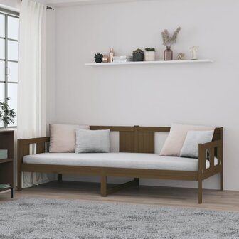 Slaapbank massief grenenhout honingbruin 90x190 cm 1