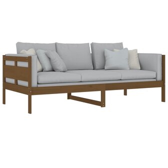 Slaapbank massief grenenhout honingbruin 90x200 cm 8