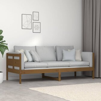 Slaapbank massief grenenhout honingbruin 80x200 cm 9