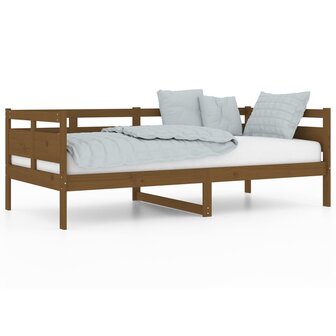 Slaapbank massief grenenhout honingbruin 90x190 cm 2