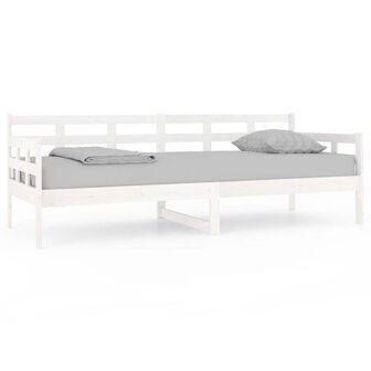 Slaapbank massief grenenhout wit 80x200 cm 2