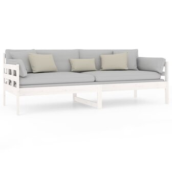 Slaapbank massief grenenhout wit 80x200 cm 5