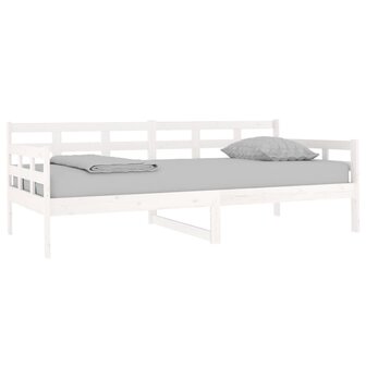 Slaapbank massief grenenhout wit 90x190 cm 3