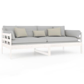 Slaapbank massief grenenhout wit 90x190 cm 5