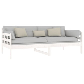 Slaapbank massief grenenhout wit 90x190 cm 6