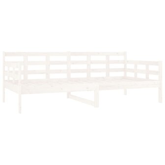 Slaapbank massief grenenhout wit 90x190 cm 7
