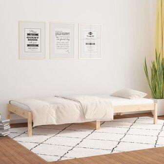 Slaapbank zonder matras 90x200 cm massief grenenhout 4