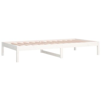 Slaapbank zonder matras 90x200 cm massief grenenhout wit 7