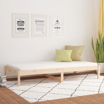 Slaapbank 90x190 cm massief grenenhout 1