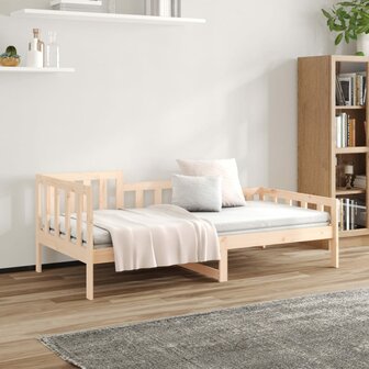 Slaapbank zonder matras 90x200 cm massief grenenhout 4
