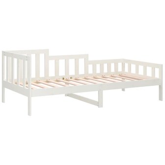 Slaapbank zonder matras 90x190 cm massief grenenhout wit 7