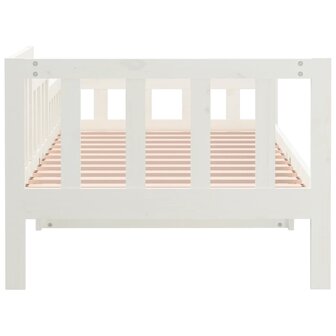 Slaapbank zonder matras 90x190 cm massief grenenhout wit 9