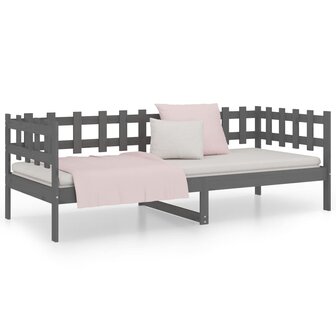 Slaapbank 80x200 cm massief grenenhout grijs 5