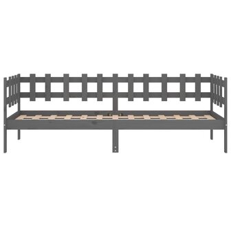 Slaapbank 90x200 cm massief grenenhout grijs 8