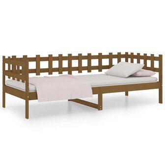 Slaapbank 90x200 cm massief grenenhout honingbruin 2