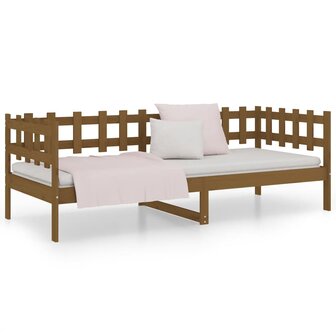 Slaapbank 90x200 cm massief grenenhout honingbruin 5