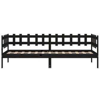 Slaapbank 90x200 cm massief grenenhout zwart 8