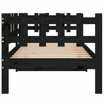 Slaapbank 90x200 cm massief grenenhout zwart 9