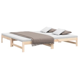 Slaapbank uitschuifbaar massief grenenhout 2x(100x200) cm 3