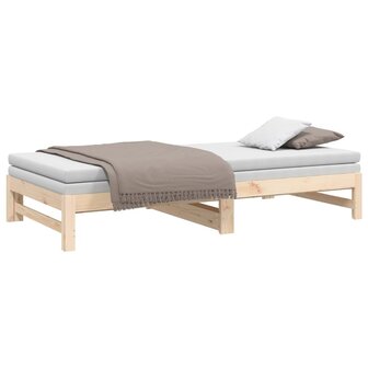 Slaapbank uitschuifbaar massief grenenhout 2x(100x200) cm 6