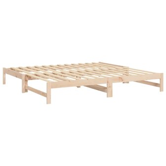 Slaapbank uitschuifbaar massief grenenhout 2x(100x200) cm 7