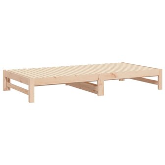Slaapbank uitschuifbaar massief grenenhout 2x(100x200) cm 8