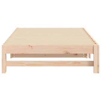 Slaapbank uitschuifbaar massief grenenhout 2x(100x200) cm 9