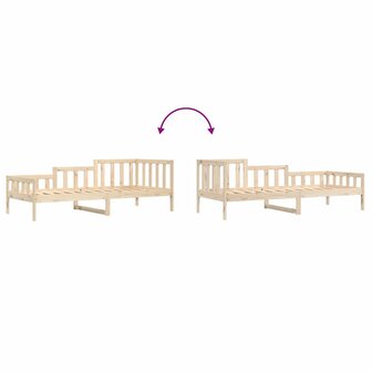 Slaapbank zonder matras 80x200 cm massief grenenhout 8