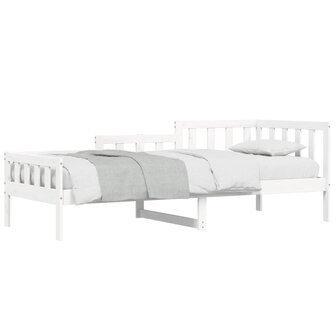 Slaapbank zonder matras 80x200 cm massief grenenhout wit 3