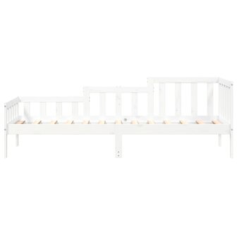 Slaapbank zonder matras 80x200 cm massief grenenhout wit 4