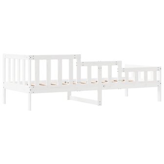 Slaapbank zonder matras 80x200 cm massief grenenhout wit 7