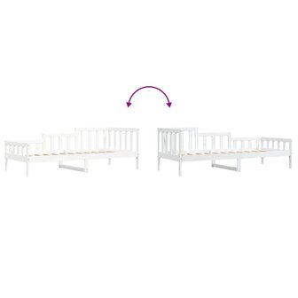 Slaapbank zonder matras 80x200 cm massief grenenhout wit 8