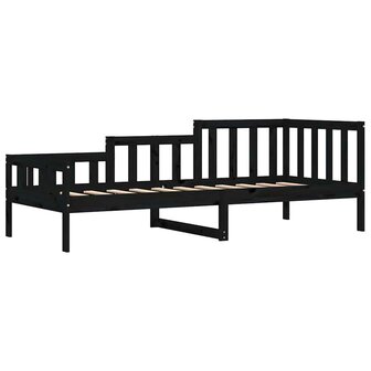 Slaapbank 80x200 cm massief grenenhout zwart 5