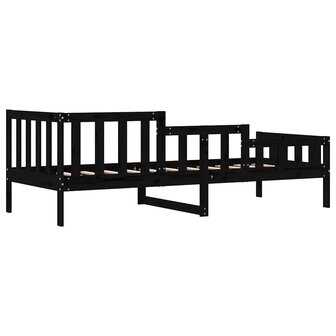 Slaapbank 80x200 cm massief grenenhout zwart 7
