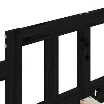 Slaapbank 80x200 cm massief grenenhout zwart 9