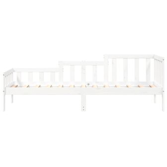 Slaapbank zonder matras 90x200 cm massief grenenhout wit 4