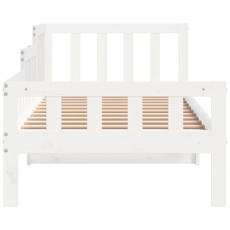 Slaapbank zonder matras 90x200 cm massief grenenhout wit 6